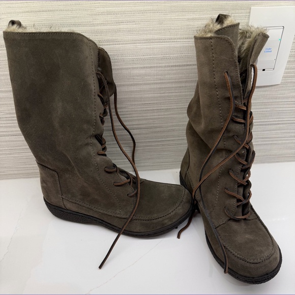 SAM EDELMAN Women's Graphite Suede, Faux Fur Lined Winter Boots (NWOT) - Picture 2 of 3